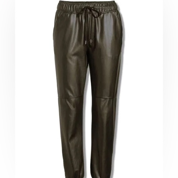 David Lerner Pants - David Lerner Vegan Leather Ankle Cropped Pants